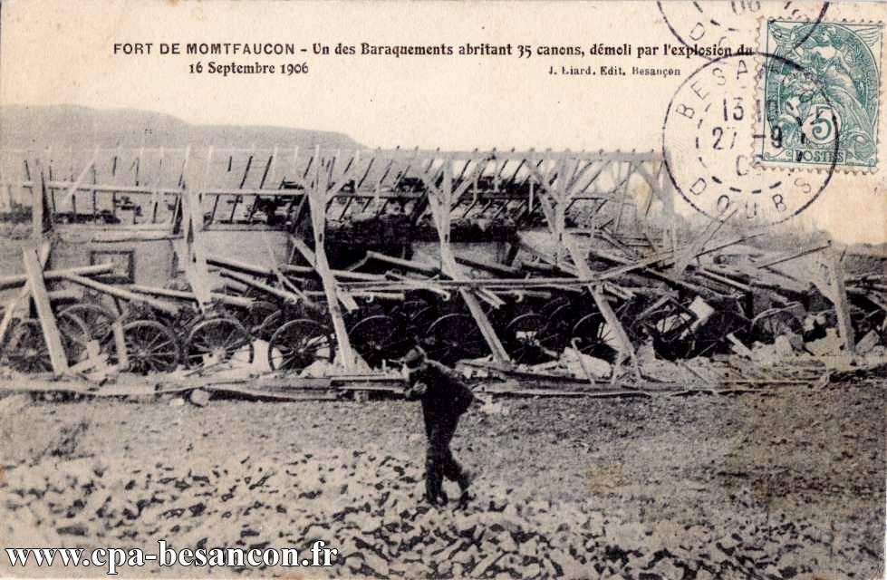 FORT DE MONTFAUCON - Un des Baraquements abritant 35 canons, démoli par l'explosion du 16 Septembre 1906